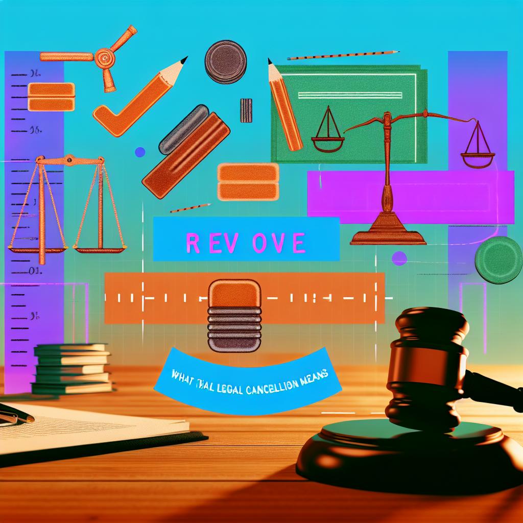 REVOGAR O QUE SIGNIFICA CANCELAMENTO JURÍDICO
