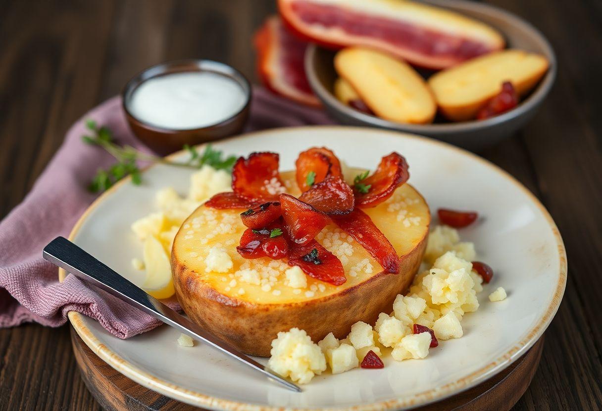 Receita de Batata Recheada com Bacon