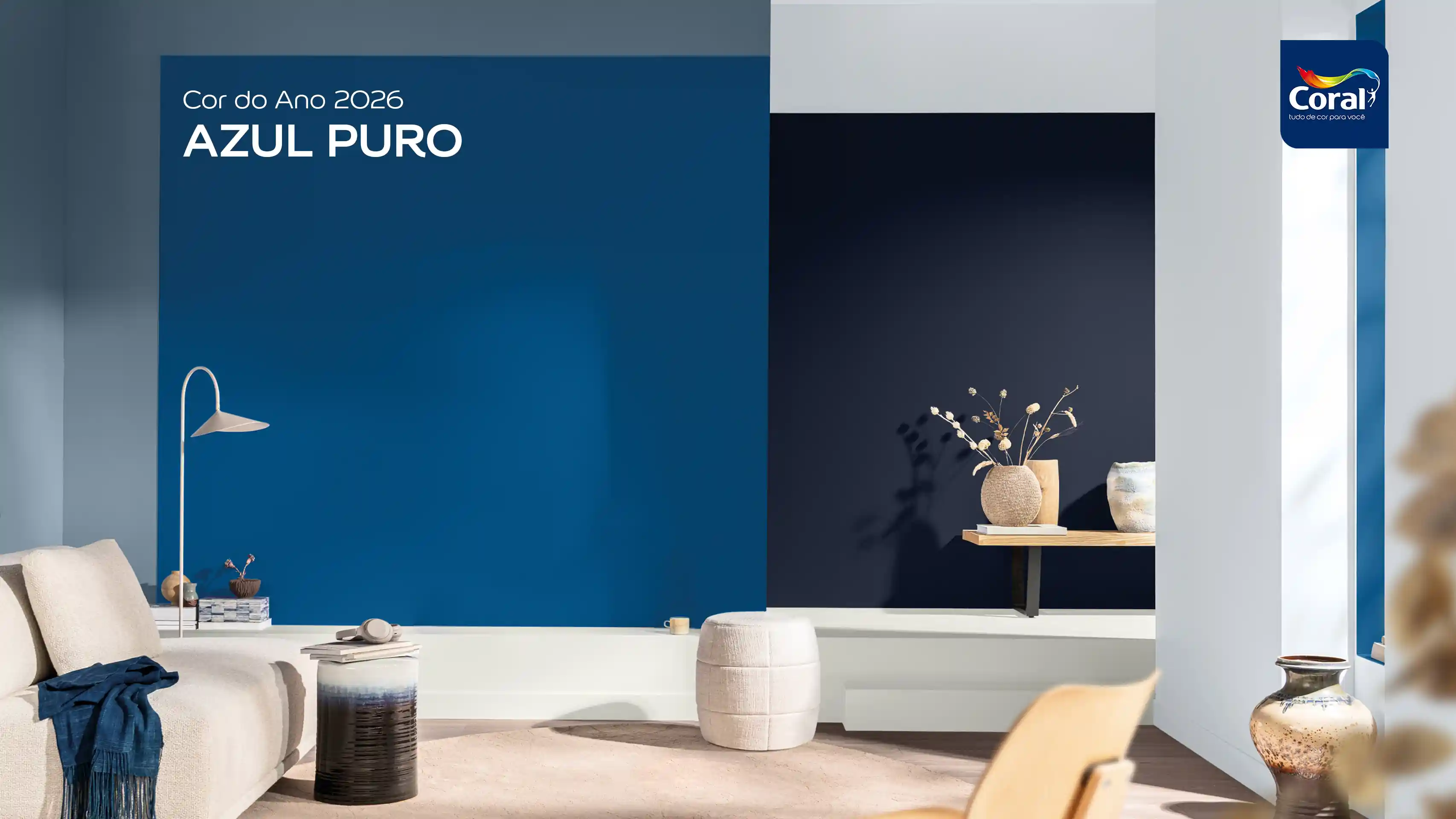 Cor do Ano 2026: Coral anuncia Azul Puro para trazer mais equilíbrio